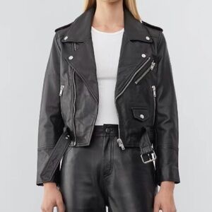 Deadwood Joan Leather‎ Biker Jacket